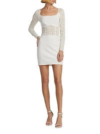 SIMKHAI x Wolford Lace-Panel Minidress