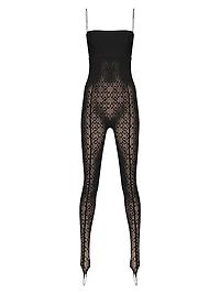 SIMKHAI x Wolford Semi-Sheer Logo Jumpsuit