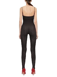 SIMKHAI x Wolford Semi-Sheer Logo Jumpsuit