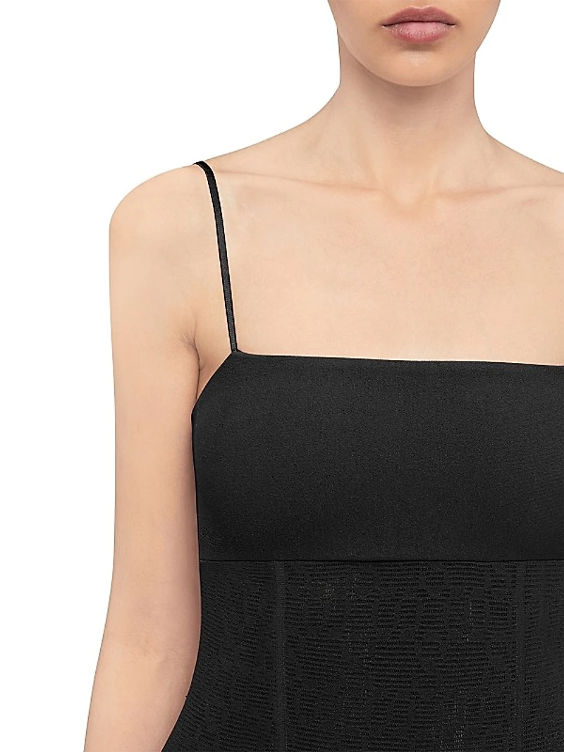 SIMKHAI x Wolford Semi-Sheer Logo Jumpsuit