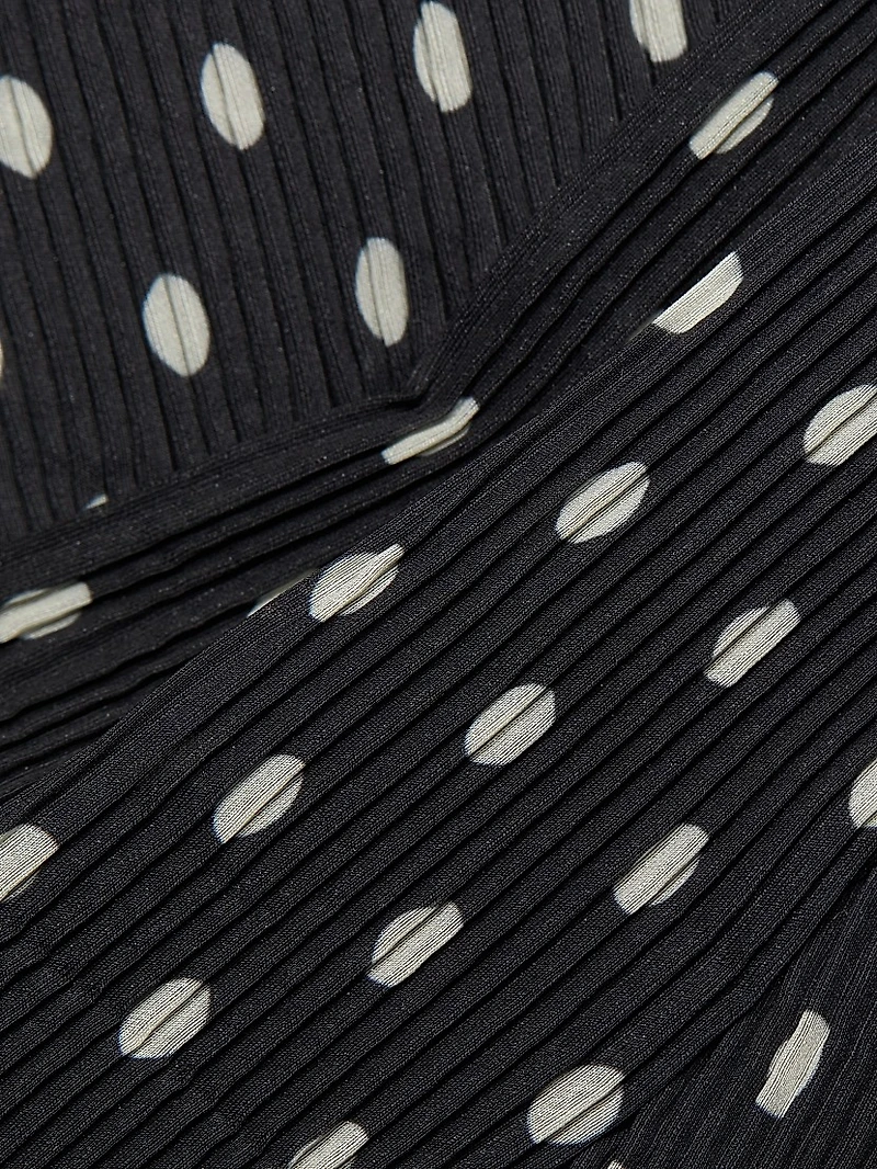Off-The-Shoulder Polka-Dot Minidress