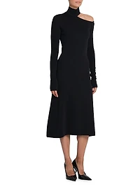 Slash Cut-Out Midi Dress