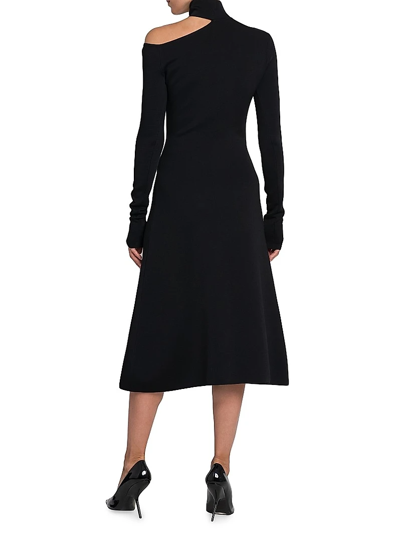 Slash Cut-Out Midi Dress