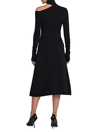 Slash Cut-Out Midi Dress