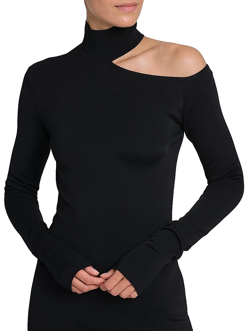 Slash Cut-Out Midi Dress