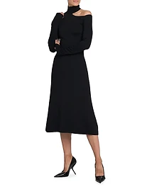 Slash Cut-Out Midi Dress