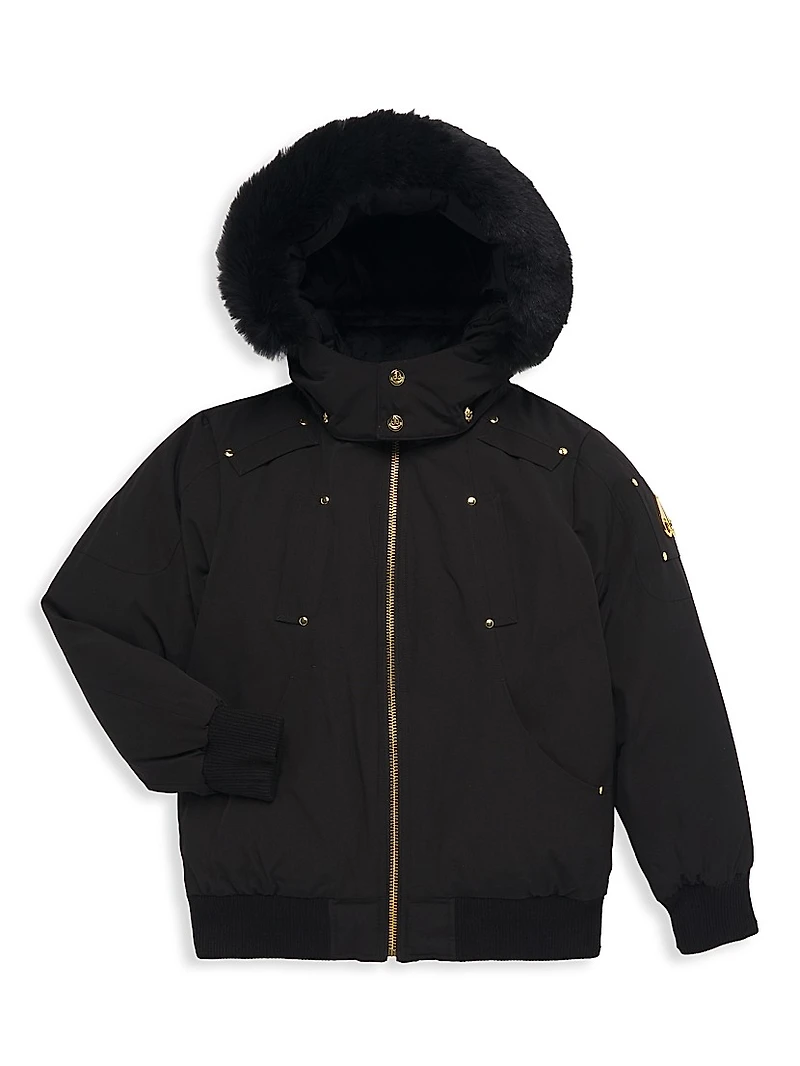 Little Girl's & Down Bomber Jacket