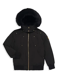 Little Girl's & Down Bomber Jacket