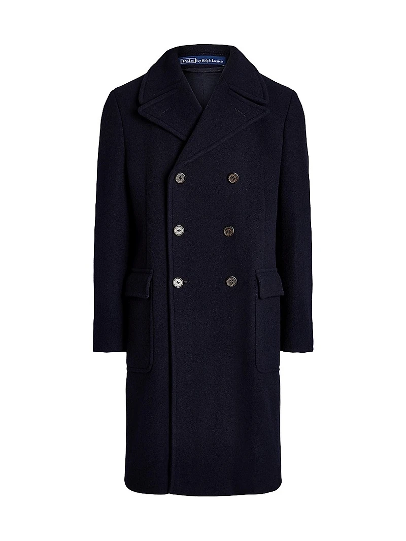Wool-Blend Double-Breasted Topcoat