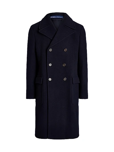 Wool-Blend Double-Breasted Topcoat