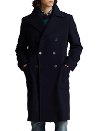 Wool-Blend Double-Breasted Topcoat