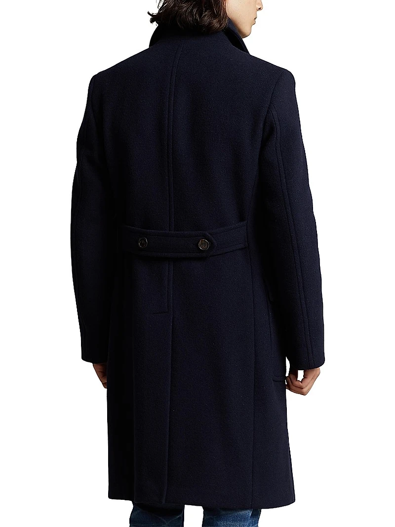 Wool-Blend Double-Breasted Topcoat