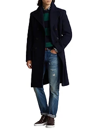 Wool-Blend Double-Breasted Topcoat