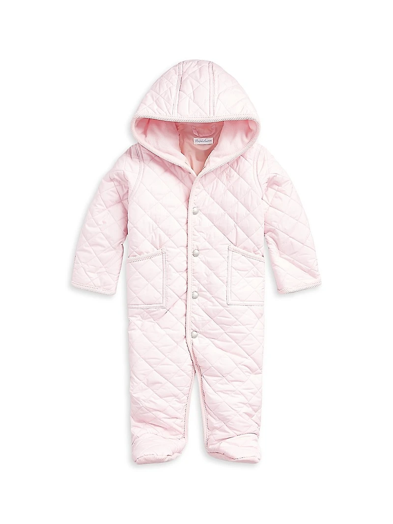 Baby's Shawl Collar Quilted Bunting