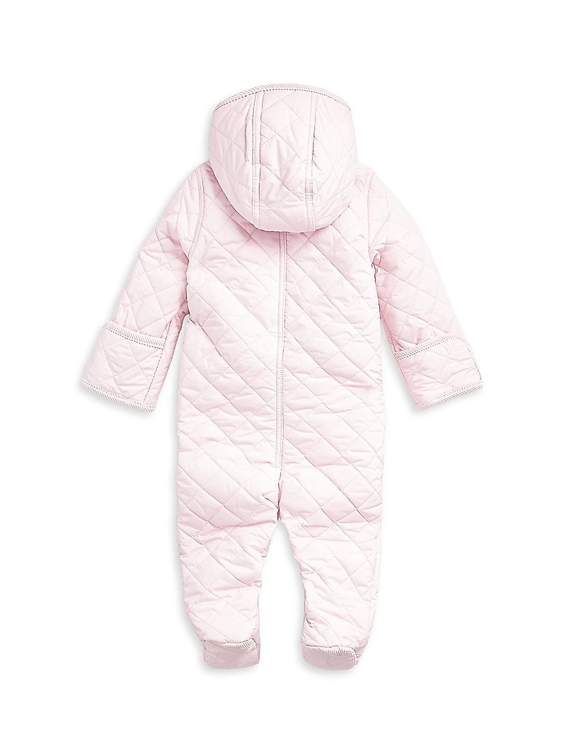 Baby's Shawl Collar Quilted Bunting