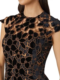 Carlotta Floral Velvet Gown