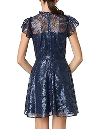 Everlie Sequined Flutter-Sleeve Minidress