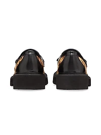 Vlogo Signature Pony-Effect Calfskin Loafers