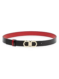 Gancini Adjustable Cut-to-Size Reversible Leather Belt