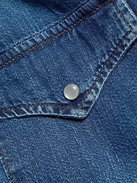 Oversized Denim Western Shirt