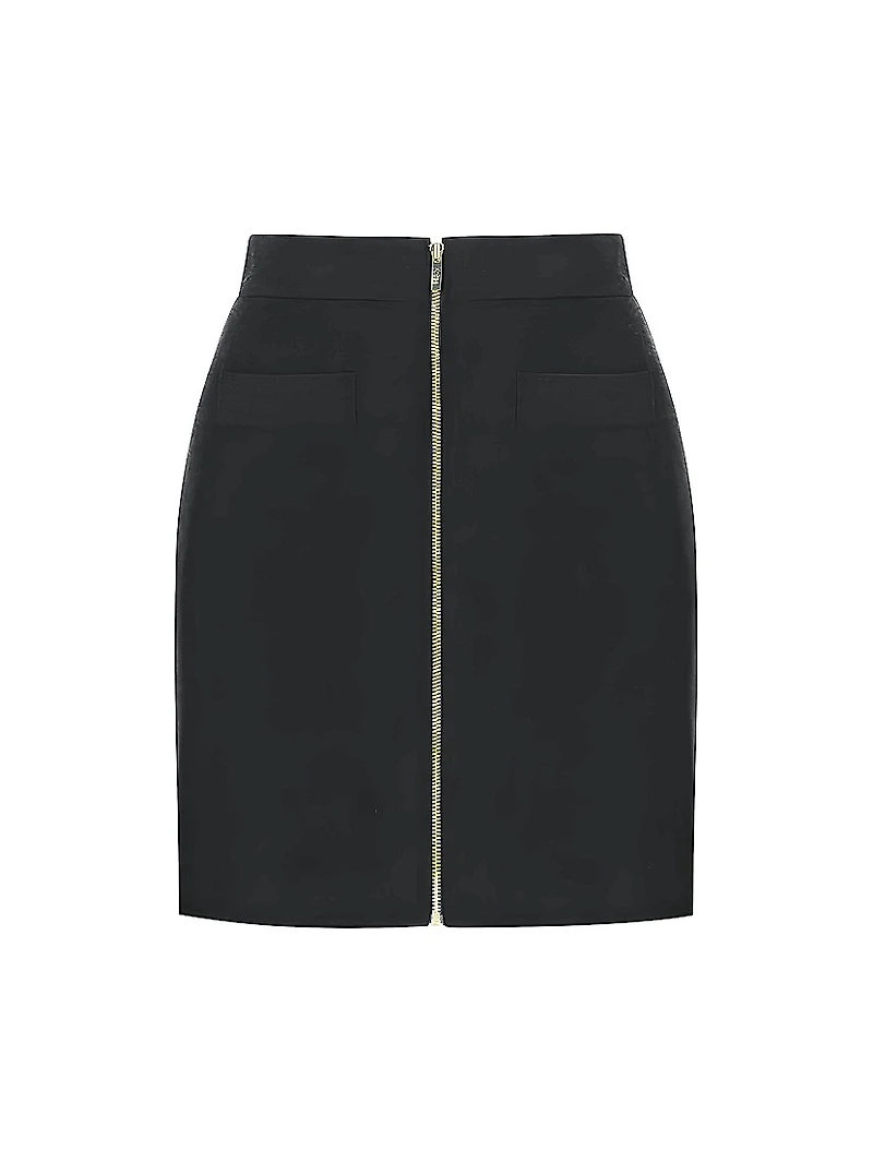 Kelly Wool-Blend Mini Skirt