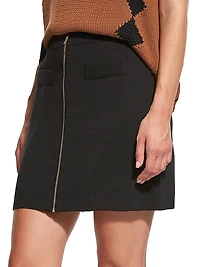 Kelly Wool-Blend Mini Skirt