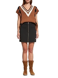 Kelly Wool-Blend Mini Skirt