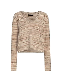 Space-Dyed Cotton-Blend Sweater