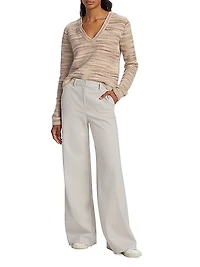 Space-Dyed Cotton-Blend Sweater