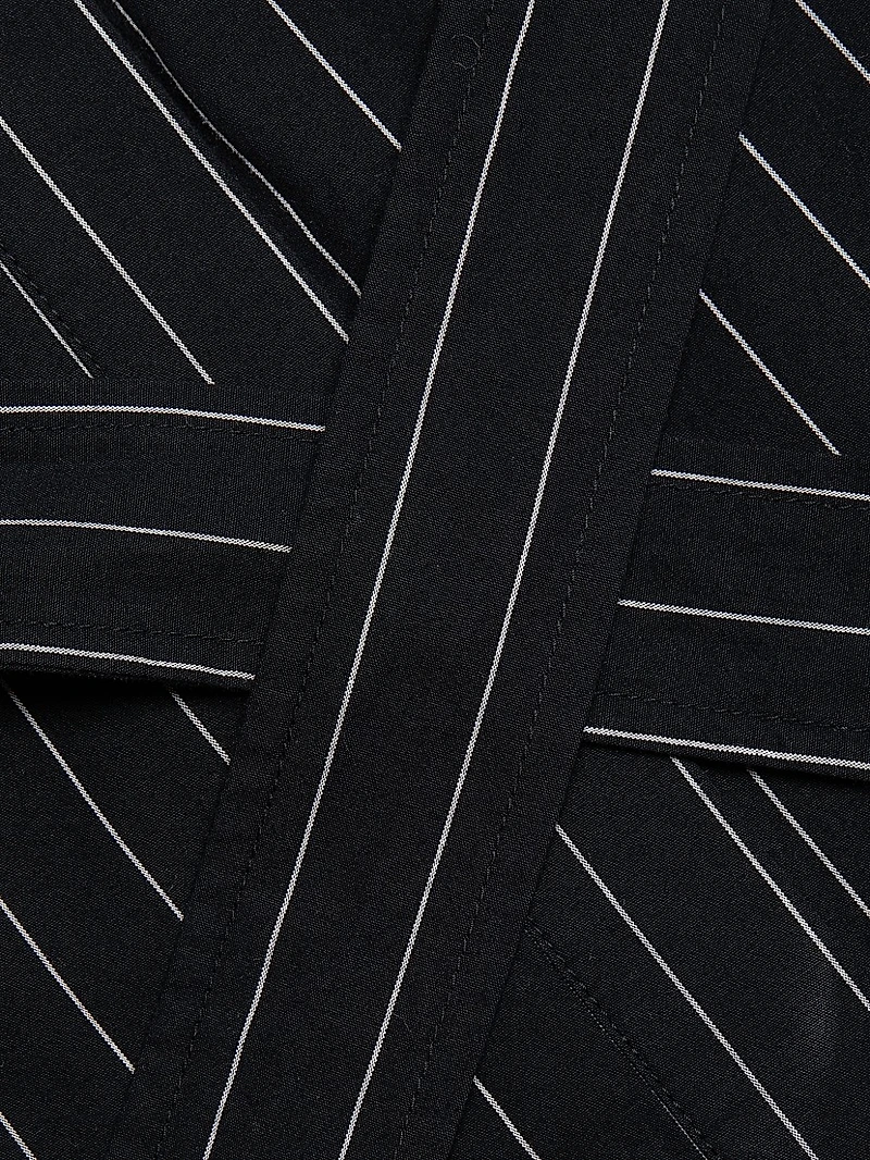 Pinstripe Poplin Shirtdress