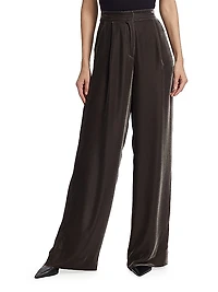 Wide-Leg Velvet Pants