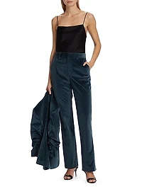 Kerry Chenille Velvet Straight Pants