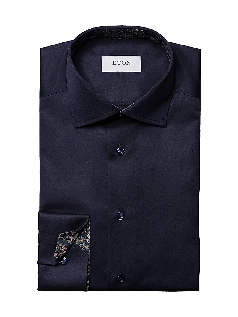 Slim-Fit Paisley Dress Shirt