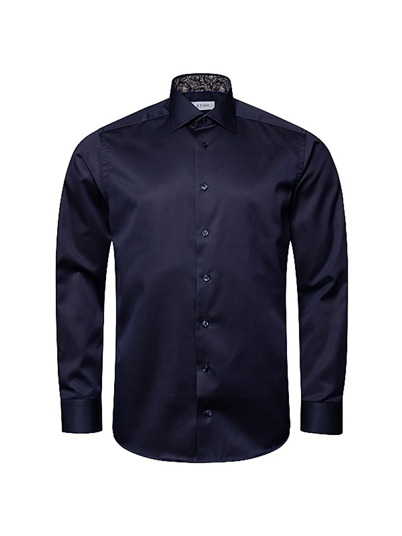 Slim-Fit Paisley Dress Shirt
