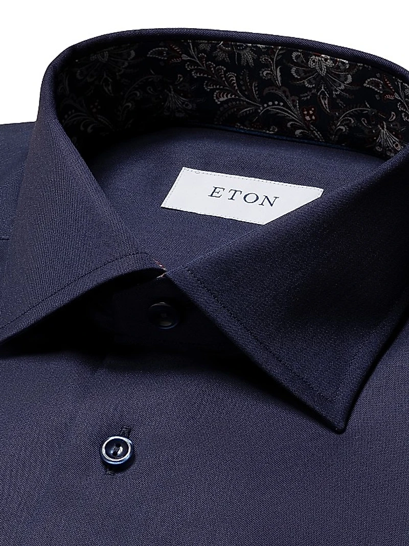 Slim-Fit Paisley Dress Shirt