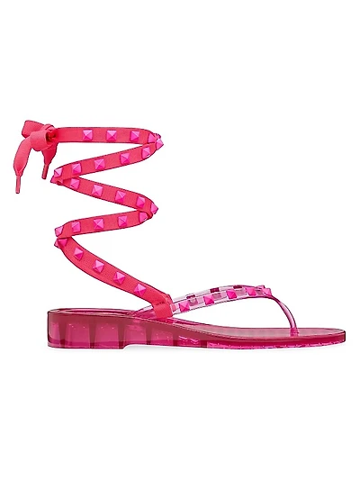Rockstud Rubber Thong Sandals With Matching Studs