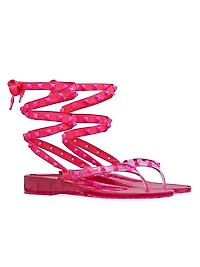 Rockstud Rubber Thong Sandals With Matching Studs