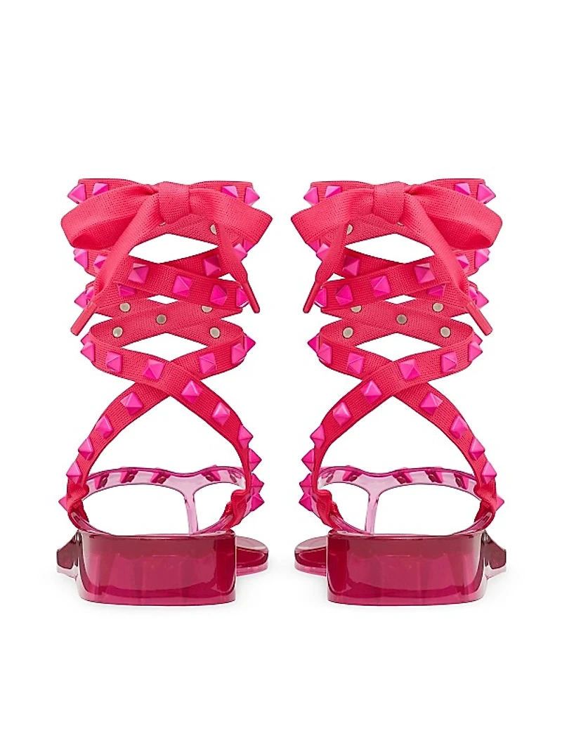 Rockstud Rubber Thong Sandals With Matching Studs