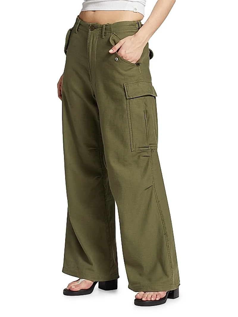 Wide-Leg Cargo Pants