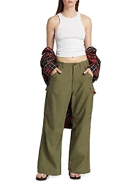 Wide-Leg Cargo Pants
