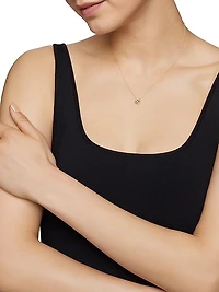 Petite Infinity Pendant Necklace in 18K Yellow Gold with Diamonds, 8mm