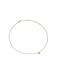 Petite Infinity Pendant Necklace in 18K Yellow Gold with Diamonds, 8mm