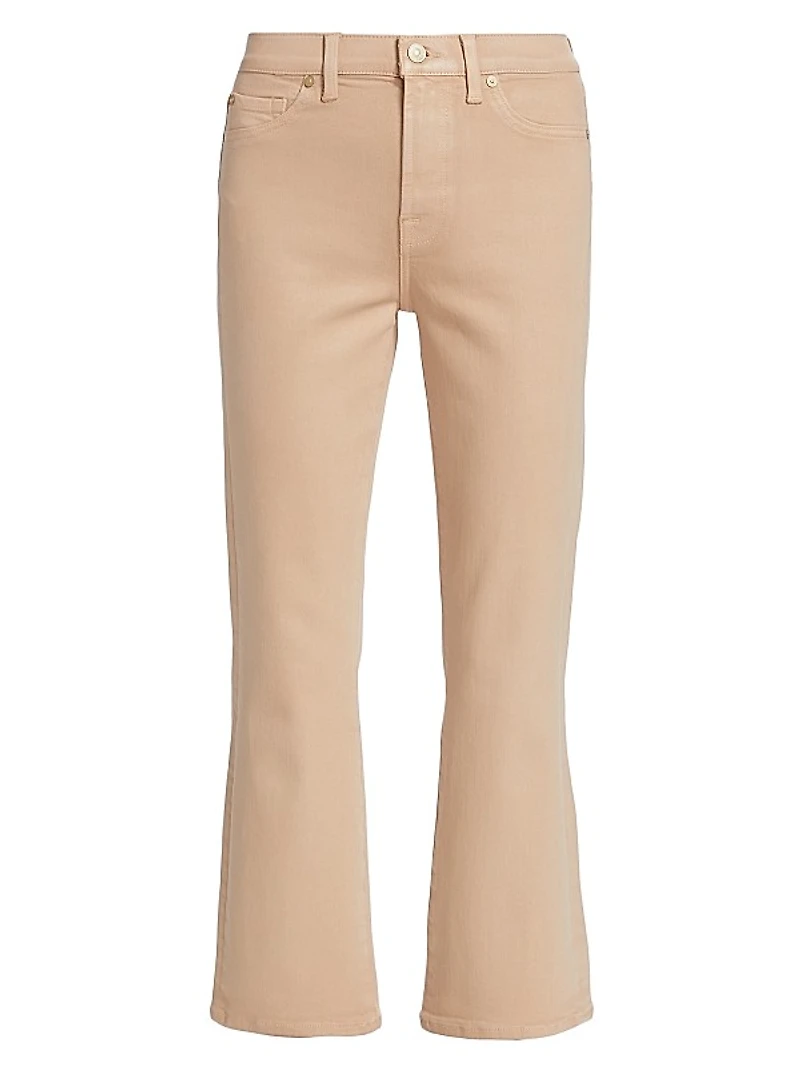 Coated High-Rise Slim Kick Pants