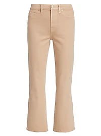 Coated High-Rise Slim Kick Pants