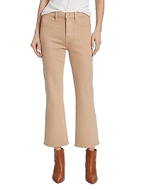 Coated High-Rise Slim Kick Pants