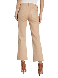 Coated High-Rise Slim Kick Pants