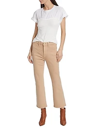 Coated High-Rise Slim Kick Pants