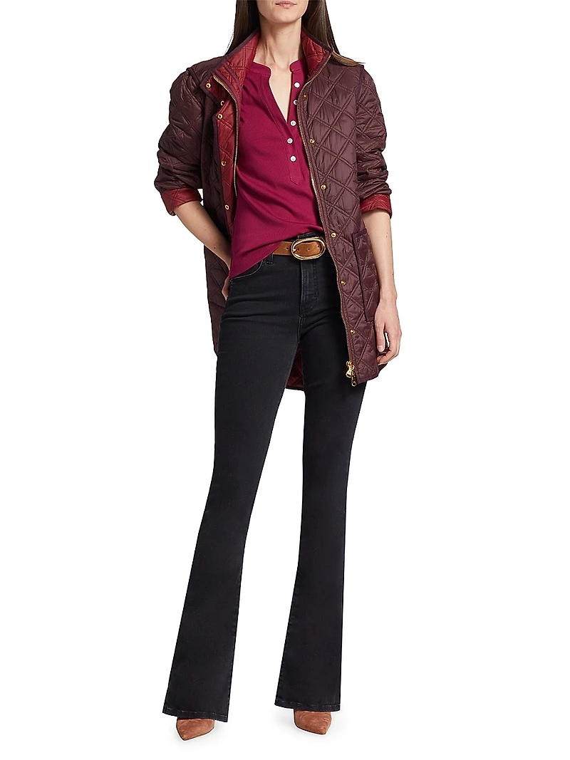 Beverly High-Rise Stretch Skinny Flare Jeans