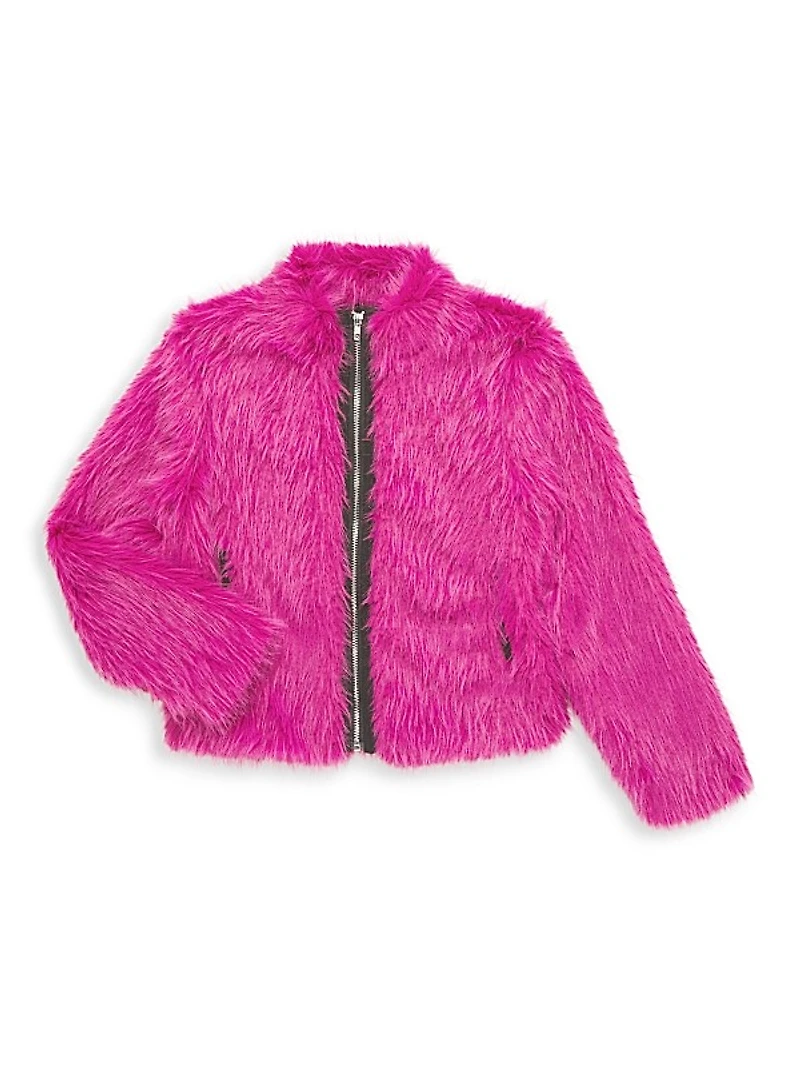 Girl's Faux Fur Jacket