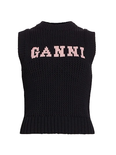 Logo Cotton-Blend Knit Vest